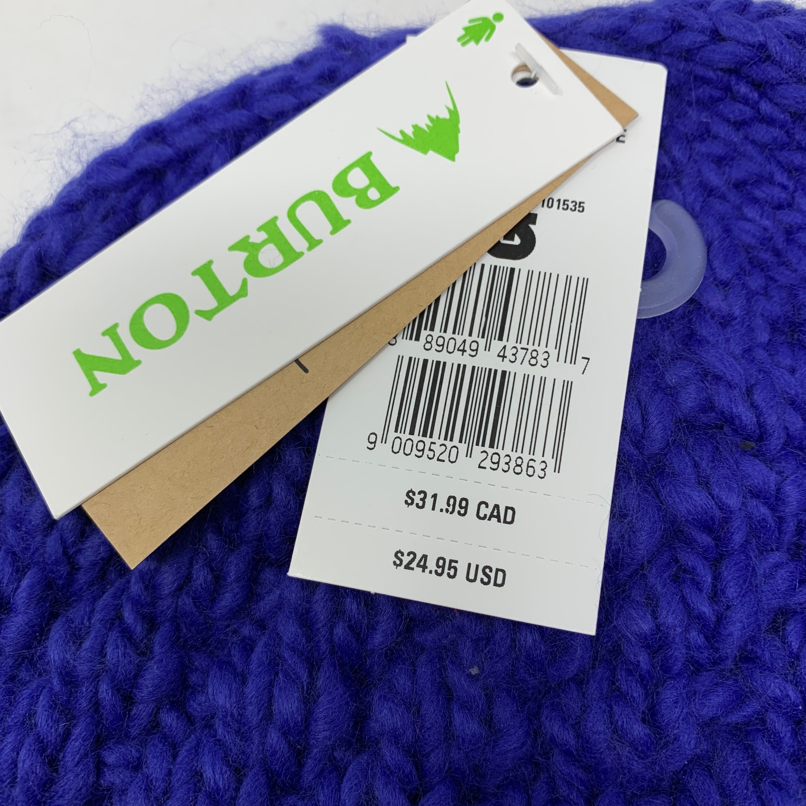 Burton Beanie Hat Girl's One Size Little Bertha Crochet Sorcerer Blue Purple New — image 3 of 3